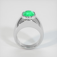 3.87 Ct. Emerald Ring, 18K White Gold 3