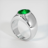 3.07 Ct. Emerald Ring, 18K White Gold 2