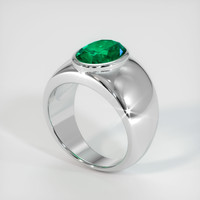 2.29 Ct. Emerald Ring, 18K White Gold 2