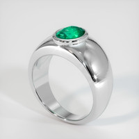 1.24 Ct. Emerald Ring, 18K White Gold 2