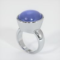 28.00 Ct. Blue Sapphire Ring, 18K White Gold 2