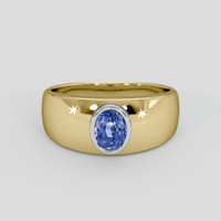 1.54 Ct. Blue Sapphire Ring, 14K White & Yellow 1
