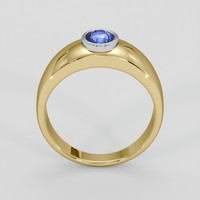 1.54 Ct. Blue Sapphire Ring, 14K White & Yellow 3