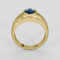 3.02 Ct. Greenish Blue Sapphire Ring, 10K Yellow Gold 3