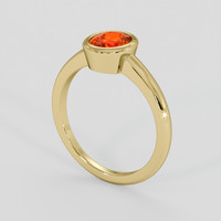 0.78 Ct. Orange Opal Ring, 14K Yellow Gold 2
