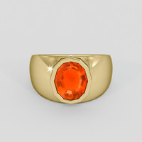 1.79 Ct. Orange Opal Ring, 14K Yellow Gold 1