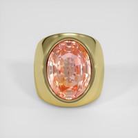 28.85 Ct. Padparadscha Sapphire Ring, 14K Yellow Gold 1