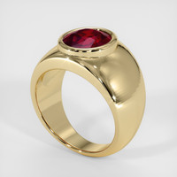 4.04 Ct. Ruby   Ring, 14K Yellow Gold 2