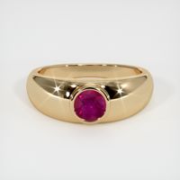 0.68 Ct. Ruby Ring, 14K Yellow Gold 1