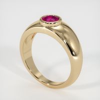 0.68 Ct. Ruby Ring, 14K Yellow Gold 2