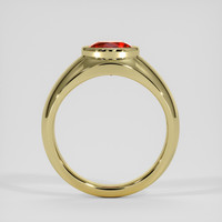 5.38 Ct. Orangish Red Ruby Ring, 14K Yellow Gold 3