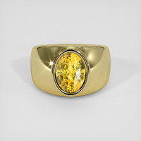 6.70 Ct. Yellow Sapphire Ring, 14K Yellow Gold 1