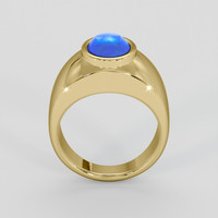 7.54 Ct. Blue Sapphire Ring, 14K Yellow Gold 3