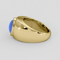 7.54 Ct. Blue Sapphire Ring, 14K Yellow Gold 4