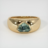 1.20 Ct. Green Sapphire Ring, 14K Yellow Gold 1