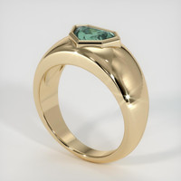1.20 Ct. Green Sapphire Ring, 14K Yellow Gold 2