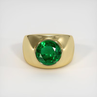 3.42 Ct. Emerald   Ring, 18K Yellow Gold 1