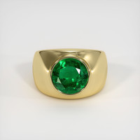 3.42 Ct. Emerald Ring, 18K Yellow Gold 1