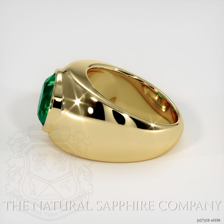 Men's Emerald Ring 3.42 Ct. 18K Yellow Gold | The Natural Emerald Company