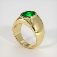 3.07 Ct. Emerald Ring, 18K Yellow Gold 2