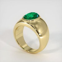 2.29 Ct. Emerald Ring, 18K Yellow Gold 2