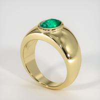 1.24 Ct. Emerald Ring, 18K Yellow Gold 2