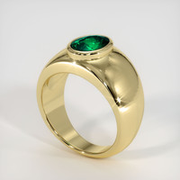 1.61 Ct. Emerald Ring, 18K Yellow Gold 2