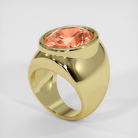 28.85 Ct. Padparadscha Sapphire Ring, 18K Yellow Gold 2