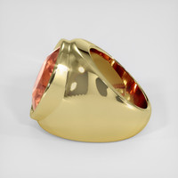28.85 Ct. Padparadscha Sapphire Ring, 18K Yellow Gold 4