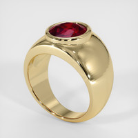 4.04 Ct. Ruby Ring, 18K Yellow Gold 2