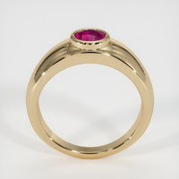 0.68 Ct. Ruby Ring, 18K Yellow Gold 3