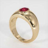 1.03 Ct. Ruby Ring, 18K Yellow Gold 2