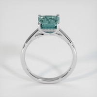 2.44 Ct. Greenish Blue Sapphire Ring, Platinum 950 3