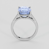 6.98 Ct. Greyish Blue Sapphire Ring, Platinum 950 3