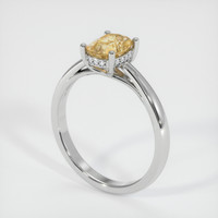1.45 Ct. Orangish Yellow Sapphire Ring, Platinum 950 2