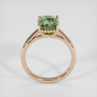 3.35 Ct. Yellowish Green Sapphire Ring, 14K Rose Gold 3