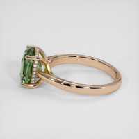 3.35 Ct. Yellowish Green Sapphire Ring, 14K Rose Gold 4