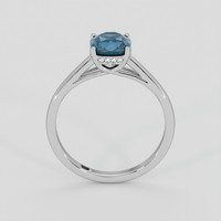 2.02 Ct. Greenish Blue Sapphire Ring, 10K White Gold 3