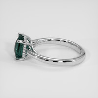 1.67 Ct. Bluish Green Spinel Ring, 14K White Gold 4