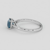 2.02 Ct. Greenish Blue Sapphire Ring, 14K White Gold 4