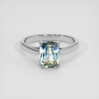 3.01 Ct. Bi Color Sapphire Ring, 14K White Gold 1