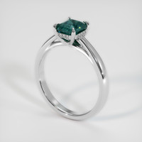 1.25 Ct. Bluish Green Sapphire Ring, 14K White Gold 2