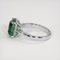 4.50 Ct. Bluish Green Sapphire Ring, 14K White Gold 4