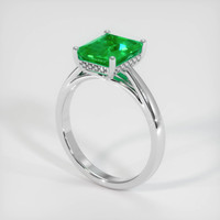 1.98 Ct. Emerald Ring, 18K White Gold 2