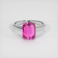 2.52 Ct. Sapphire Ring, 18K White Gold 1