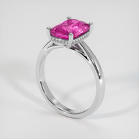 2.52 Ct. Sapphire Ring, 18K White Gold 2