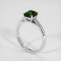 1.59 Ct. Green Sapphire Ring, 18K White Gold 2