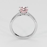 3.09 Ct. Peach Sapphire Ring, 18K White Gold 3