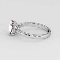 3.09 Ct. Peach Sapphire Ring, 18K White Gold 4
