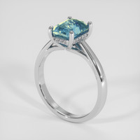 3.01 Ct. Bi Color Sapphire Ring, 18K White Gold 2